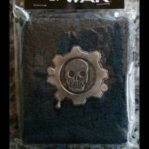 NEW Neca Gears of War 3D Metal Omen Skull Promo Sweatband Wristband RARE MIP
